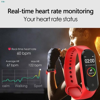 ☬✚ﺴMen's Electronic Watch Women's Heart Rate Monitor Bluetooth Waterproof Message Call Reminder Pedo