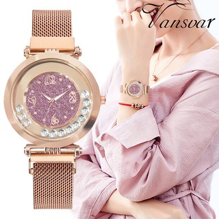 Women Luxury Starry Sky Watch Stainless Steel Magnet Mesh Band Quartz Watch