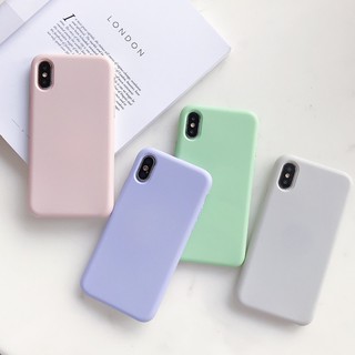 TPU Silicone phone case cover iPhone6/6S/6P/6SP/7/8/7p/8p/x/xs/xr candy color Simple (8)
