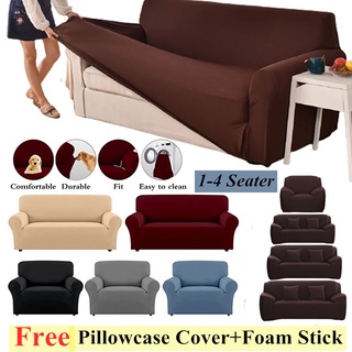 [PH STOCK&COD] 1/2/3/4 seat L-shape sofa cover Protector stretchable Removable elasticity Slipcovers
