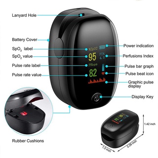 cod℗Fingertip Pulse Oximeter Monitor Oxygen Saturation Monitor Pulse Rate Measuring Gauge Device Ra (6)