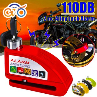 Motorcycle alarm disc lock