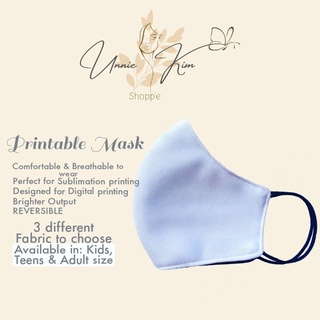 Printable Sublimation facemask