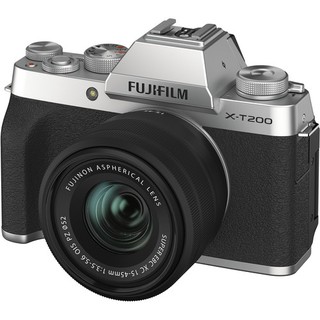 F5mS FUJIFILM X-T200 Mirrorless Camera with 15-45mm Lens - [Silver]