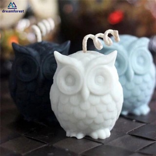 DF Silicone 3D Candle Soap Mould DIY Owl Candle Epoxy Mold Hand-made Aroma Soap Mold