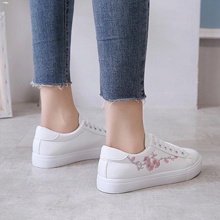 Insoles & Heel Liners❏✚Women Shoes❖Korea Women Fashion Embroidery white SHoes Lace UP Sneakers