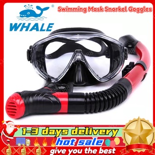 WHALE Professional Diving Scuba Gear Swimming Mask Snorkel Goggles and Snorkel Set