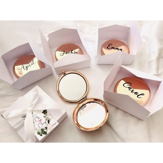 PERSONALIZED ROSEGOLD COMPACT MIRROR