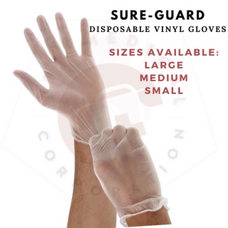 Disposable Vinyl Gloves - Sureguard (Sold per Pair)