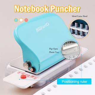 books┇✕┅NEW 6 Hole Puncher Handheld Metal Punchers for A4 A5 B5 Notebook Scrapbook (4)