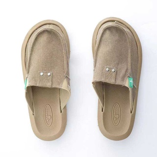 half shoes卍sanuk non-slip cotton half-shoes for men's fashion light and waterproo