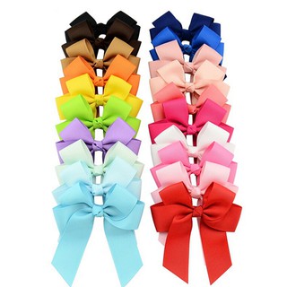 WHPH Grosgrain Ribbons Cheer Bow With Alligator Hair Clip Baby Girls Boutique