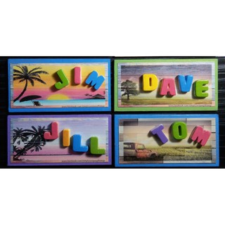 Personalized Ref Magnet with 3D letters. Unique Gift Item