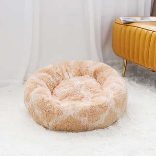 Plush Cat Litter Kennel Pet Litter Round Pet Bed Dog Beds Winter Warm Cats Mat Pet Supplies For Dog