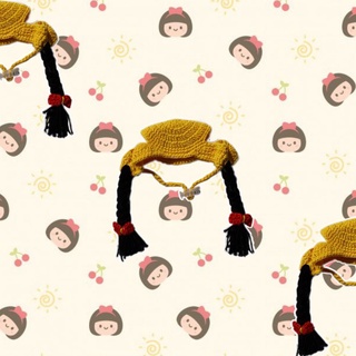 Hair Braid Hat for Cat (Crochet Hat)