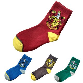 1 Pair Harry Potter Socks Gryffindor Badge Cotton Crew Cosplay