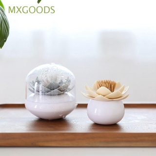 MXGOODS 2 In 1 Toothpick Holder Creative Bud Storage Box Cotton Swab Holder Toothpicks Organizer With Dust Cover Table Decorate Durable Decoration Accessories Flower Design Toothpick Case/Multicolor