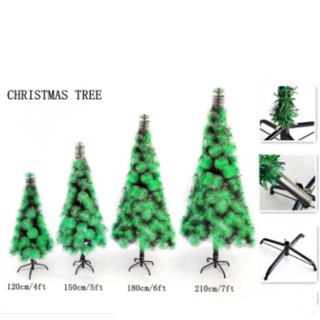 CHRISTMAS TREE PINE NEEDLE WITH METAL 120CM/4FT and 150CM/5FT
