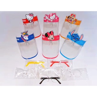 Cartoon Face Shield + Glasses for Kids Anti Fog Goggles (3)