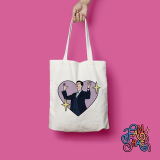handbag ♒Park Seo Joon Kdrama What's Wrong with Secretary Kim canvas tote bag with zipper☟