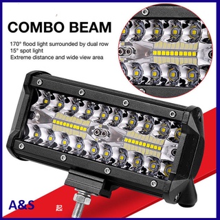 AC 7 inch 400W LED Work Light Bar Flood Spot Beam Offroad 4WD SUV Driving Fog Lamp (4)