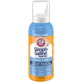 Arm & Hammer Simply Saline Nasal Mist - Instant Relief for Everyday Congestion, 4.5 Oz--------------
