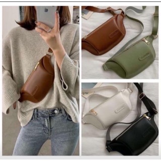 Korean beltbag Sidebag Pu leather for women