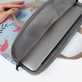 Flamingo cartoon laptop bag hand-held 15.6 inch female 12 Apple Dale air 13 small fresh 14 tide (4)