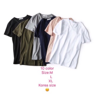 V neck cotton T-shirt COD unisex (M-XL)