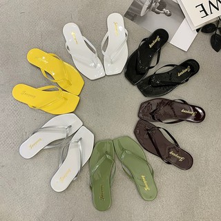 ◘【luckiss】2020New Korean fashion women's slippers flip flops