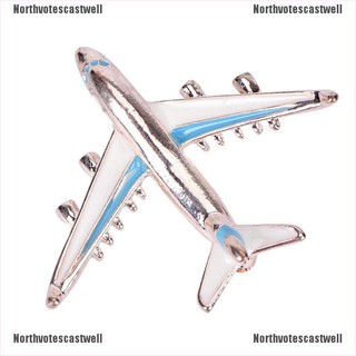 Northvotescastwell Cute Little Airplane Brooch Blue Alloy Brooch Pin Fighter Aircraft Model J NVCW