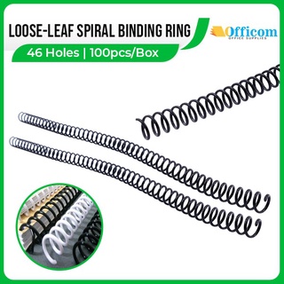 ring▥▨Plastic Spiral Coil A4 46 Holes Loose-Leaf Spiral Binding Ring DIY Notebook (100pcs/Box)