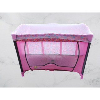 Baby Angel Foldable Crib/Playpen/Playard with FREE Mosquito Net/Bag and Double Decker for 0-36 Month