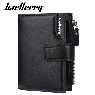 New Men Wallets Business Zipper Card Holder Male Purse High Quality New PU Leather Vintage Coin