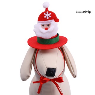 [vip]Pet Dog Cat Christmas Festival Bandage Hat Santa Claus Elk Antlers Cap Costume
