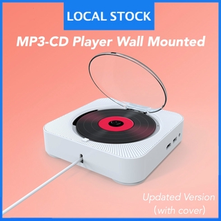 Updated Version MP3-CD Player Wall Mounted Home FM Radio Built-in Dual with Cover