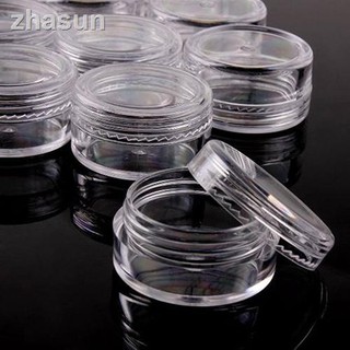 ✷▲GRS+50 Pieces Portable Cosmetic Sample Containers 5 Gram Plastic Cream Pot Jars