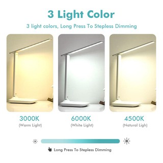 ✶❣❀LED Desk Lamp USB Study Lamp Stepless Dimming Table Lamp Rechargeable Foldable Student Reading Li (8)
