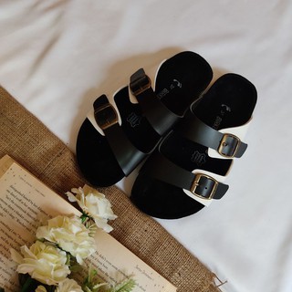 Arizona color Black N White Combi Birkenstock Slippers Slip on Sandals Marikina Made MTO