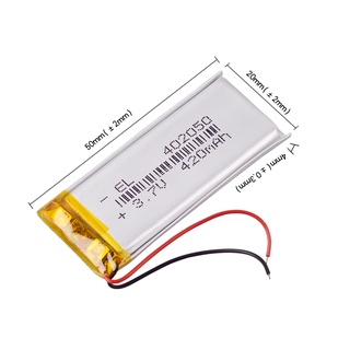 402050 3.7V 420mAh Rechargeable Li-Polymer Li-ion Battery for Teclast MP3 X19 X19+ headset DVR MP4 s