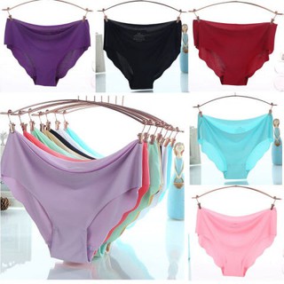 Ladies Underwear Soft Silk Underpants Seamless Lingerie Panties Underwear (1)