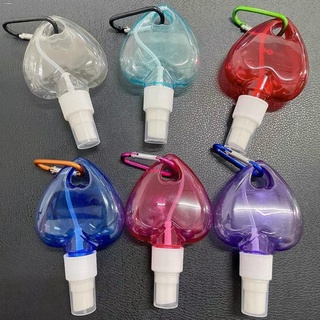 New products☢☁✒50ml HEART Shaped Spray Bottle with Carabiner Keychain