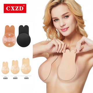 CXZD Invisible Adhesive Strapless Backless Reusable Silicone Bra Self Adhesive Invisible Push Up