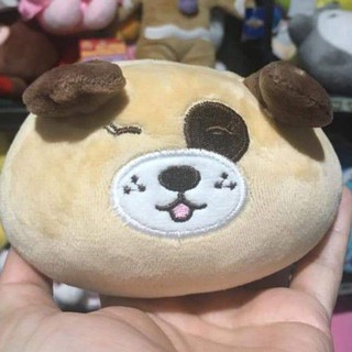 Small rou ded.dog plushie