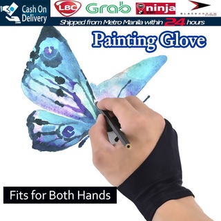 【Fast Delivery】Artist Drawing Two Fingers Painting Glove Anti-fouling (1)