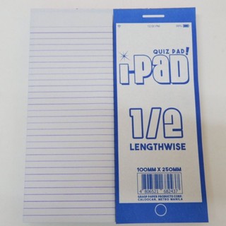 Ipad 1/2 Lengthwise Paper per 5's