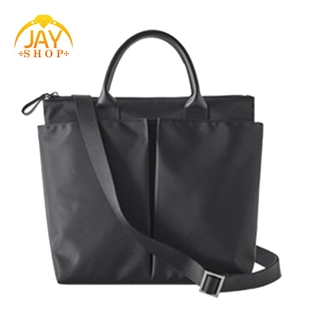 [New]Nylon Briefcase Professional Portable Ladies Shoulder Bag Portable Document Bag Fashion Business Waterproof Bag Black