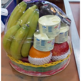 Fresh Fruit Parcel + Cannel Milk + Chocolate + Gift Card / Package HAMPERS KADO
