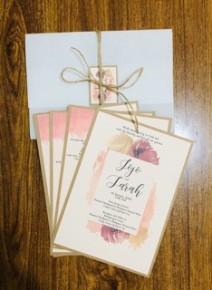 Wedding Invitation with gatefold or envelope