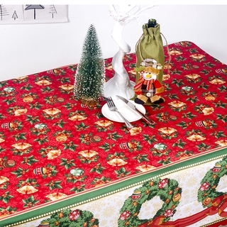 Tablecloth New Christmas Decorations Christmas Polyester Printing Table Decorations Antifouling Tablecloths